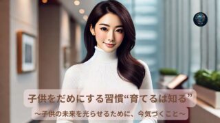 子供をだめにする習慣 “育てるは知る”