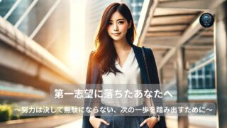 挫折を乗り越えて—第一志望に落ちたあなたへ—