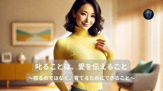 叱ることは、愛を伝えること