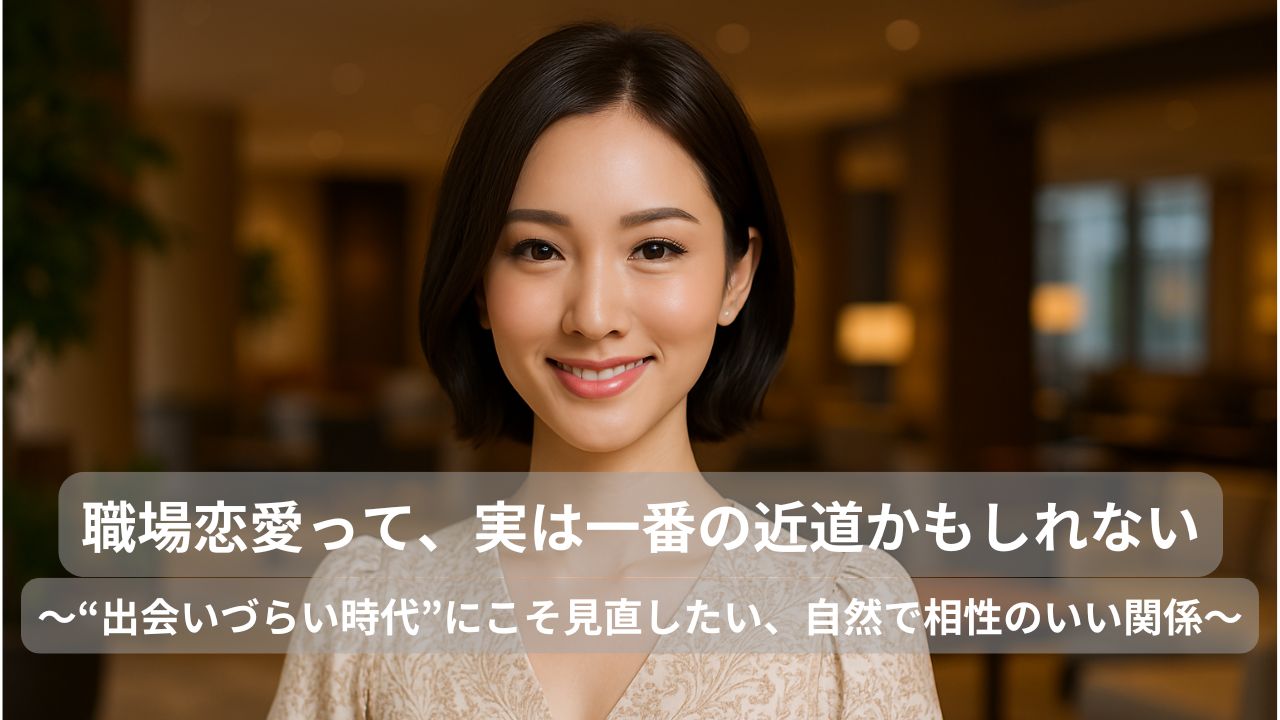 職場恋愛って、実は一番の近道かもしれない