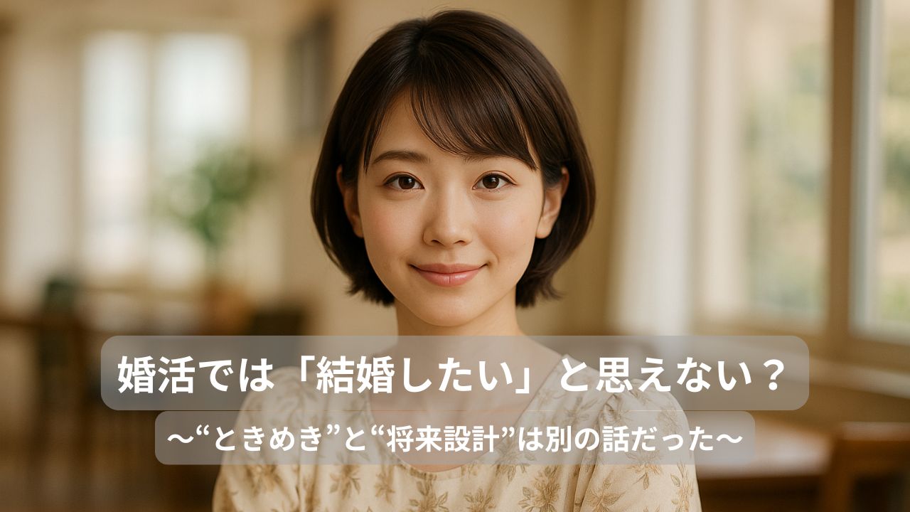 恋愛では「付き合いたい」と思えるのに、婚活では「結婚したい」と思えないのはなぜ？