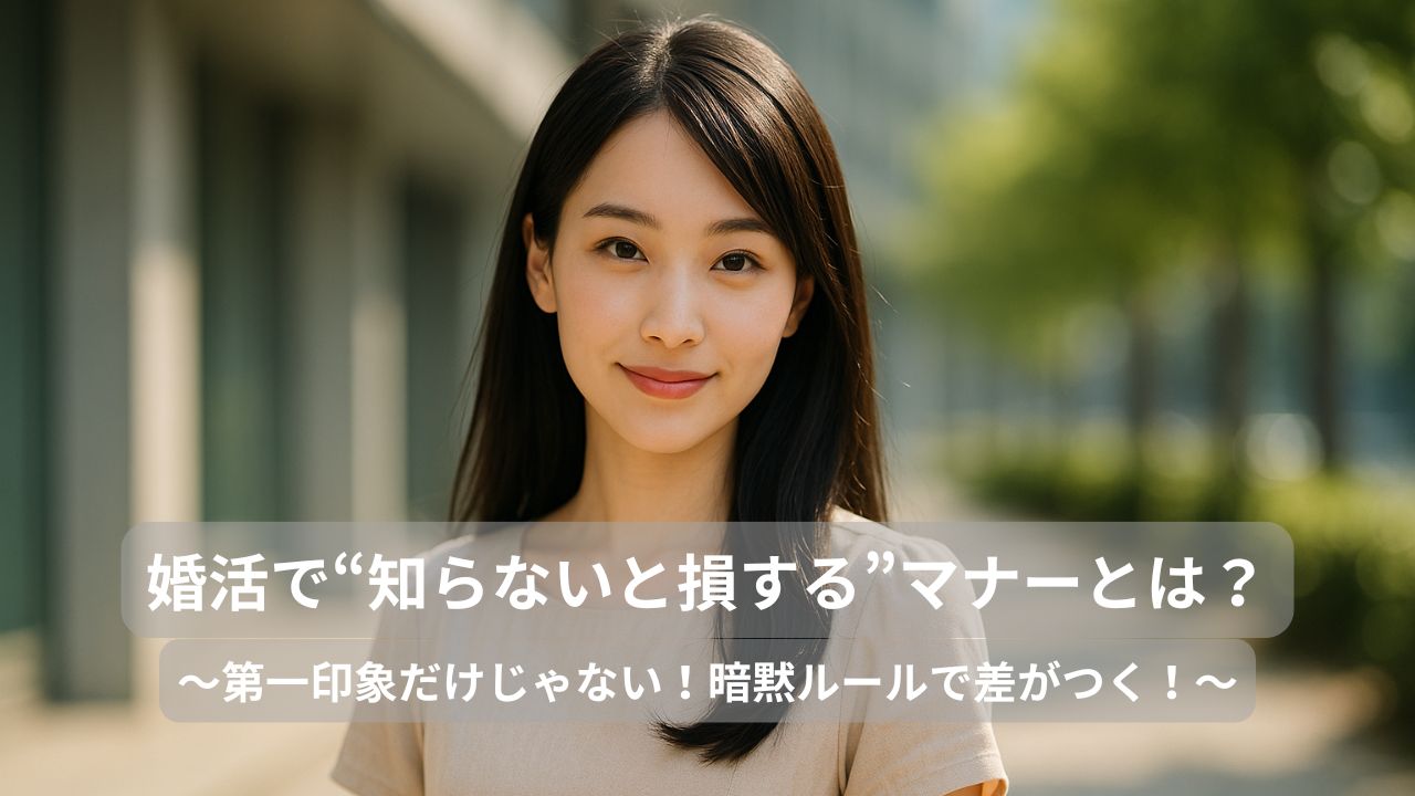 婚活がうまくいかないのは、もしかして「マナー」のせい？