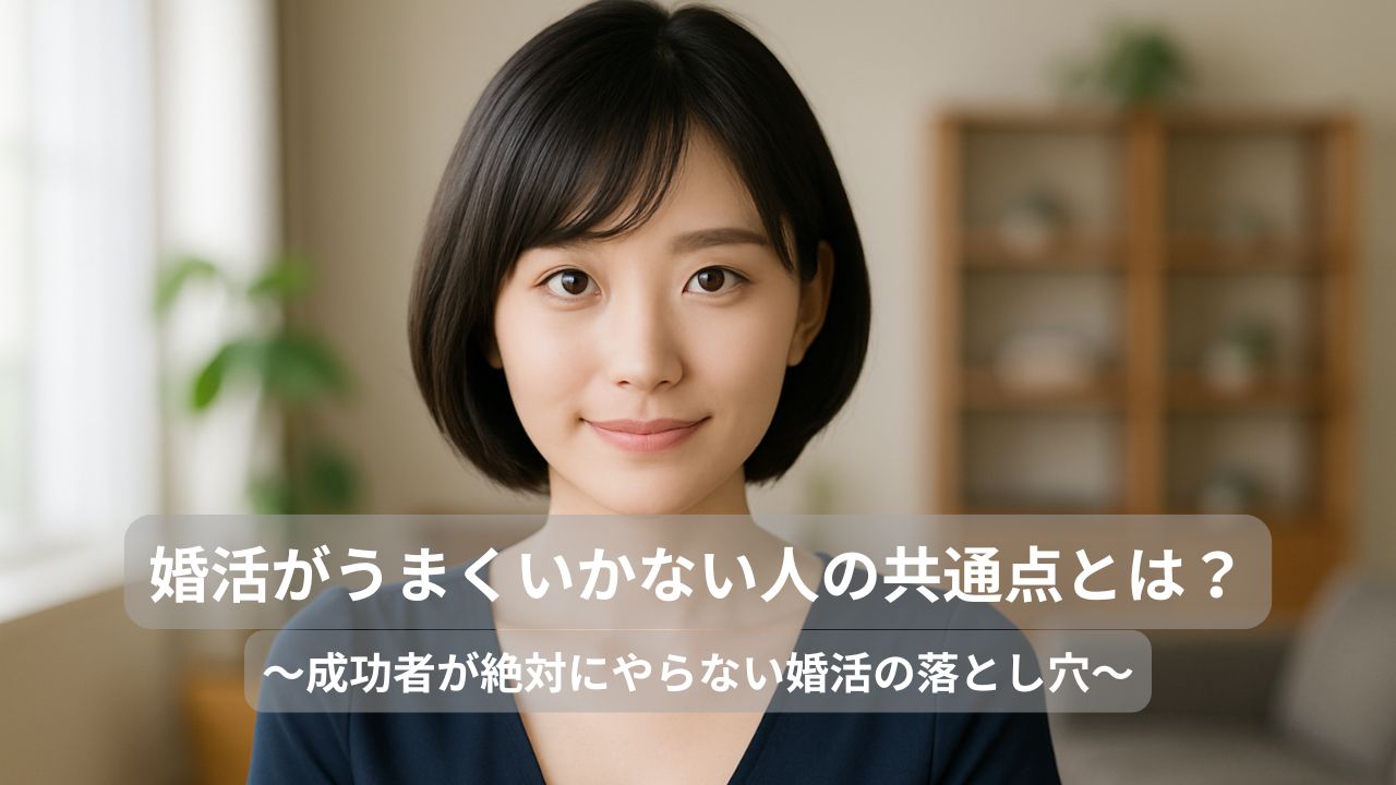 婚活がうまくいかない人に共通する、6つの“見えない落とし穴”