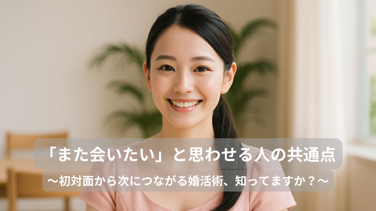 🌸お見合いで“また会いたい”と思われる人って、どんな人？