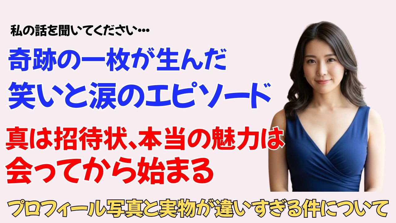 プロフィール写真と実物が違いすぎる件について